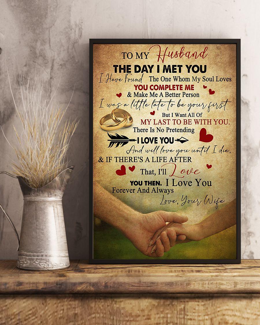 To My Husband – I Love You Forever And Always Vertical Canvas And Poster – Valentine Gift | Wall Decor Visual Art