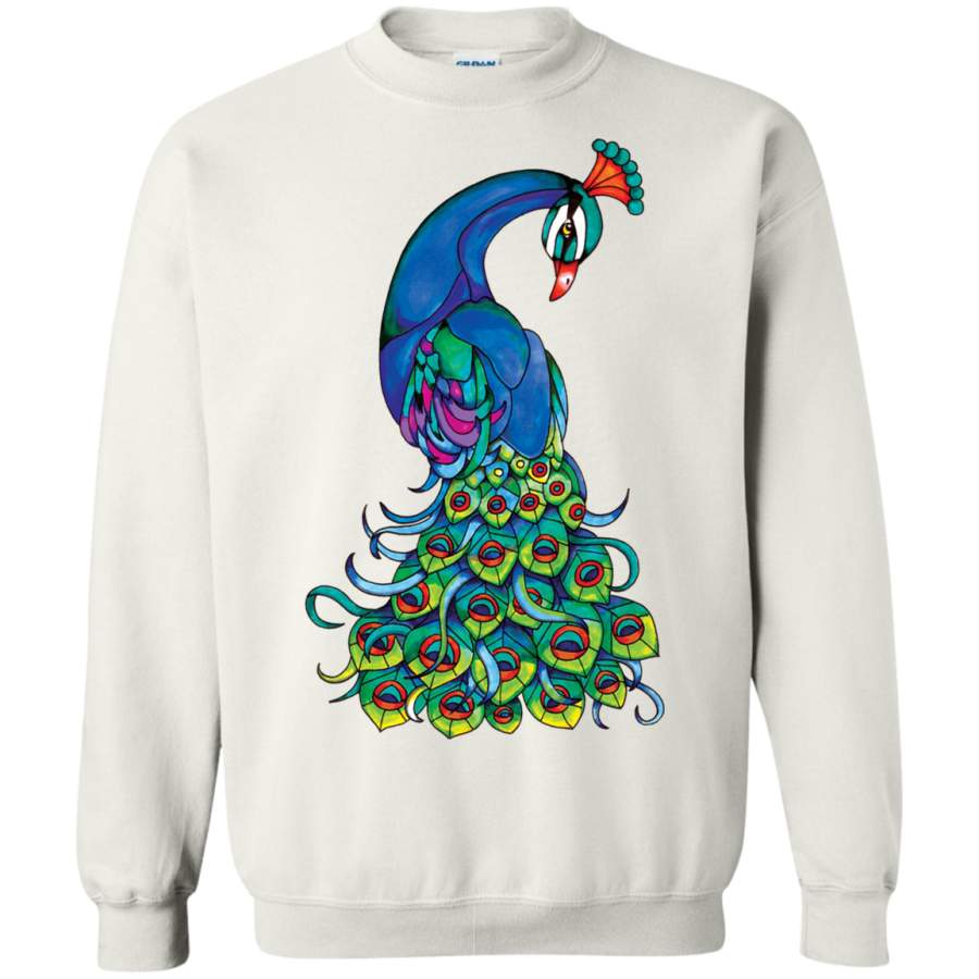 AGR Peacock Crewneck Pullover Sweatshirt