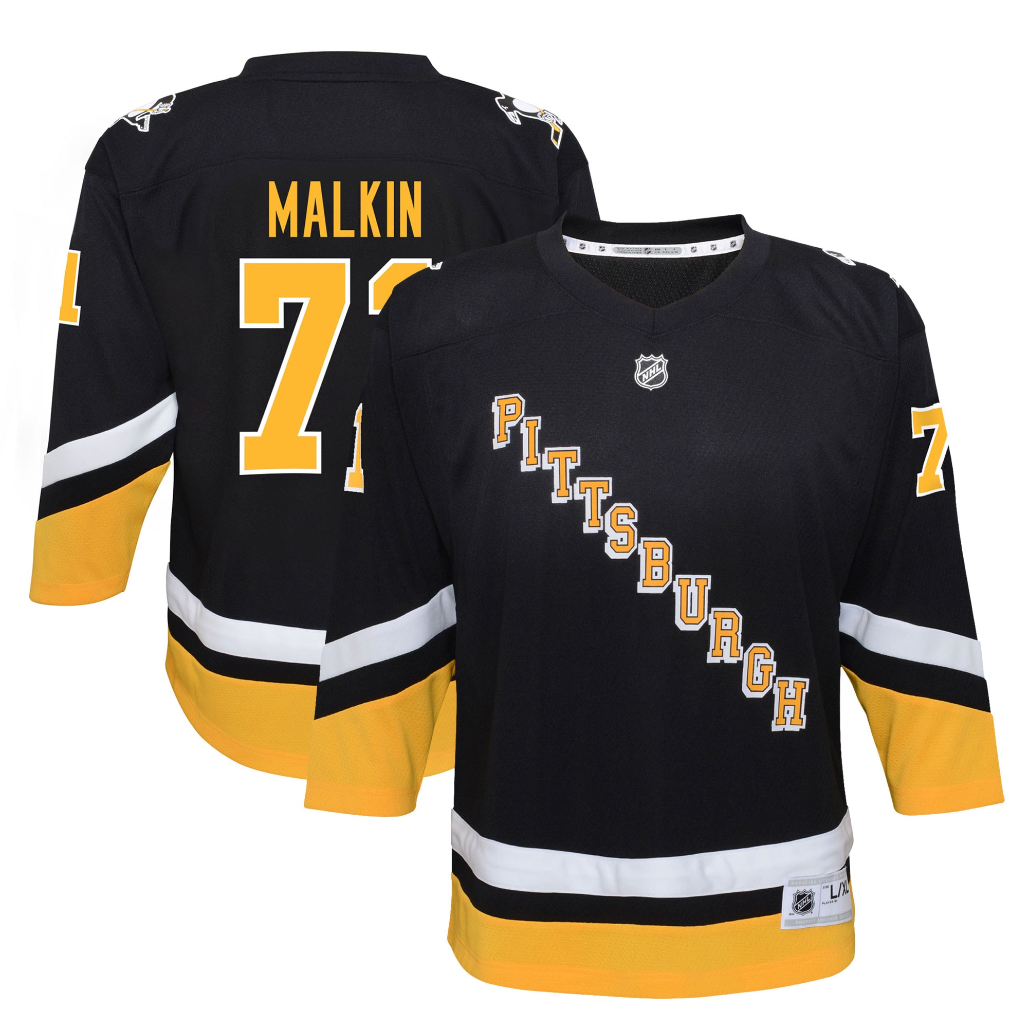 Youth Pittsburgh Penguins Evgeni Malkin Black 2021/22 Alternate Player Jersey