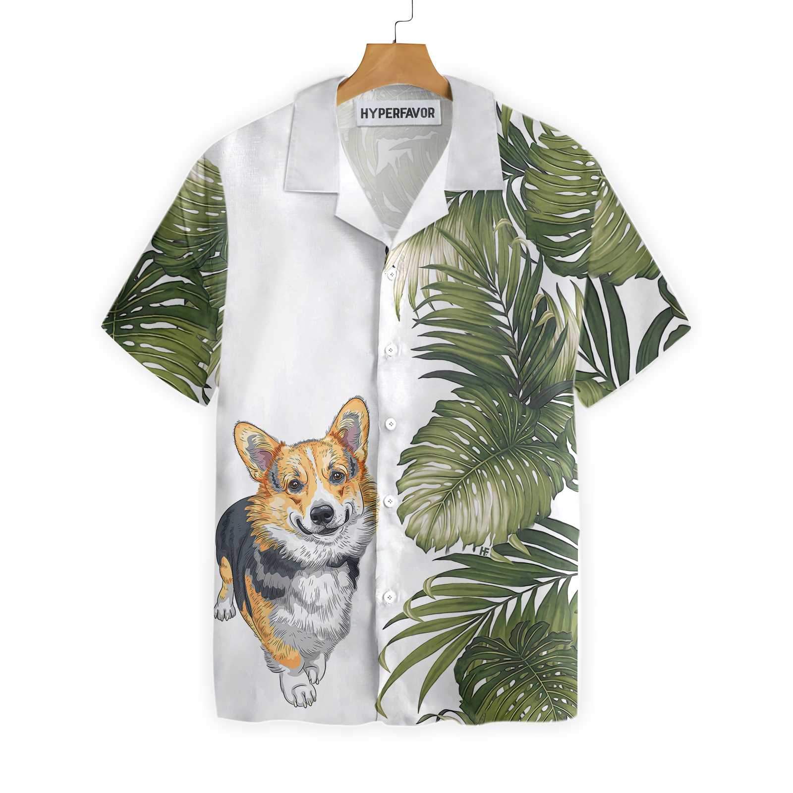 Corgi Monstera Leaves Hawaii Best Dog Shirt For Men And Women Ha72699