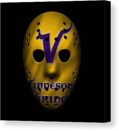 Minnesota Vikings War Mask 2 Joe Hamilton Canvas Print