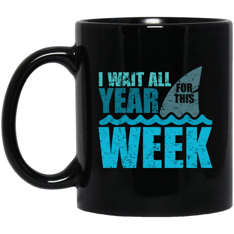 Week of The Shark – New 2018 Novelty Graphic BM11OZ 11 oz. Black Mug