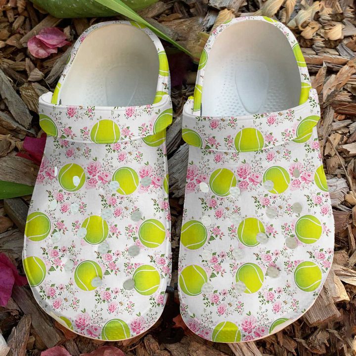Tennis Flower Sku 2533 Crocs Crocband Clog Comfortable For Mens Womens Classic Clog Water Shoes