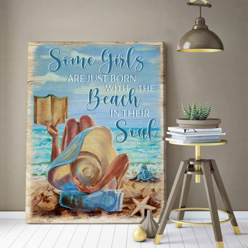 Beach Girls Premium Wall Art Canvas