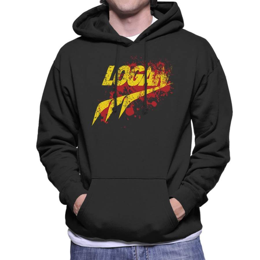 X Men Logan Blood Splatter Men’s Hooded Sweatshirt