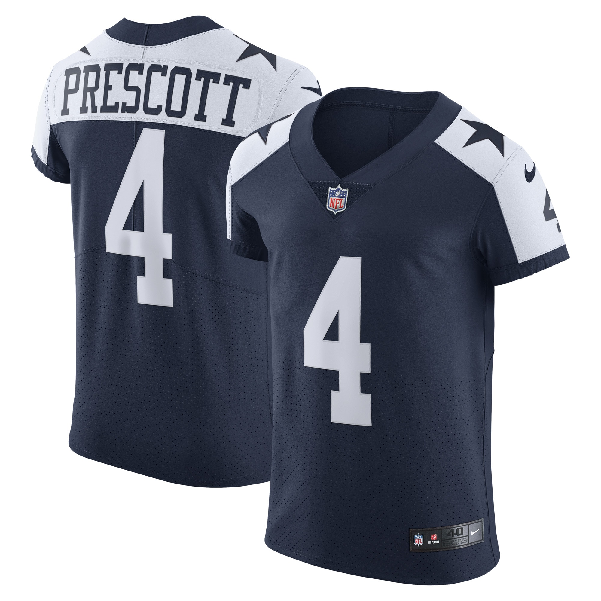 Men’s Dallas Cowboys Dak Prescott Navy Alternate Vapor Elite Player Jersey