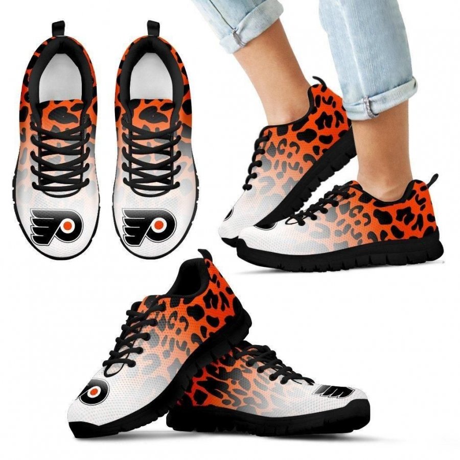 Cool Philadelphia Flyers Sneakers Leopard Pattern Awesome #483