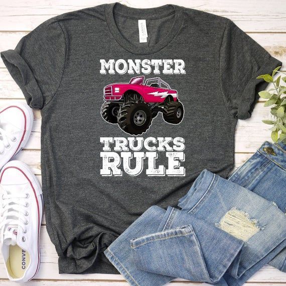 Red Monster Trucks Rule Shirt Monster Truck Monster Truck Monster Truck Party Monster Truck Shirt