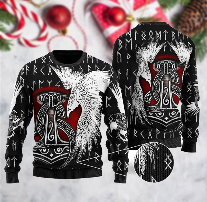 Viking Ugly Christmas Sweater | Unisex | Adult | Us3879