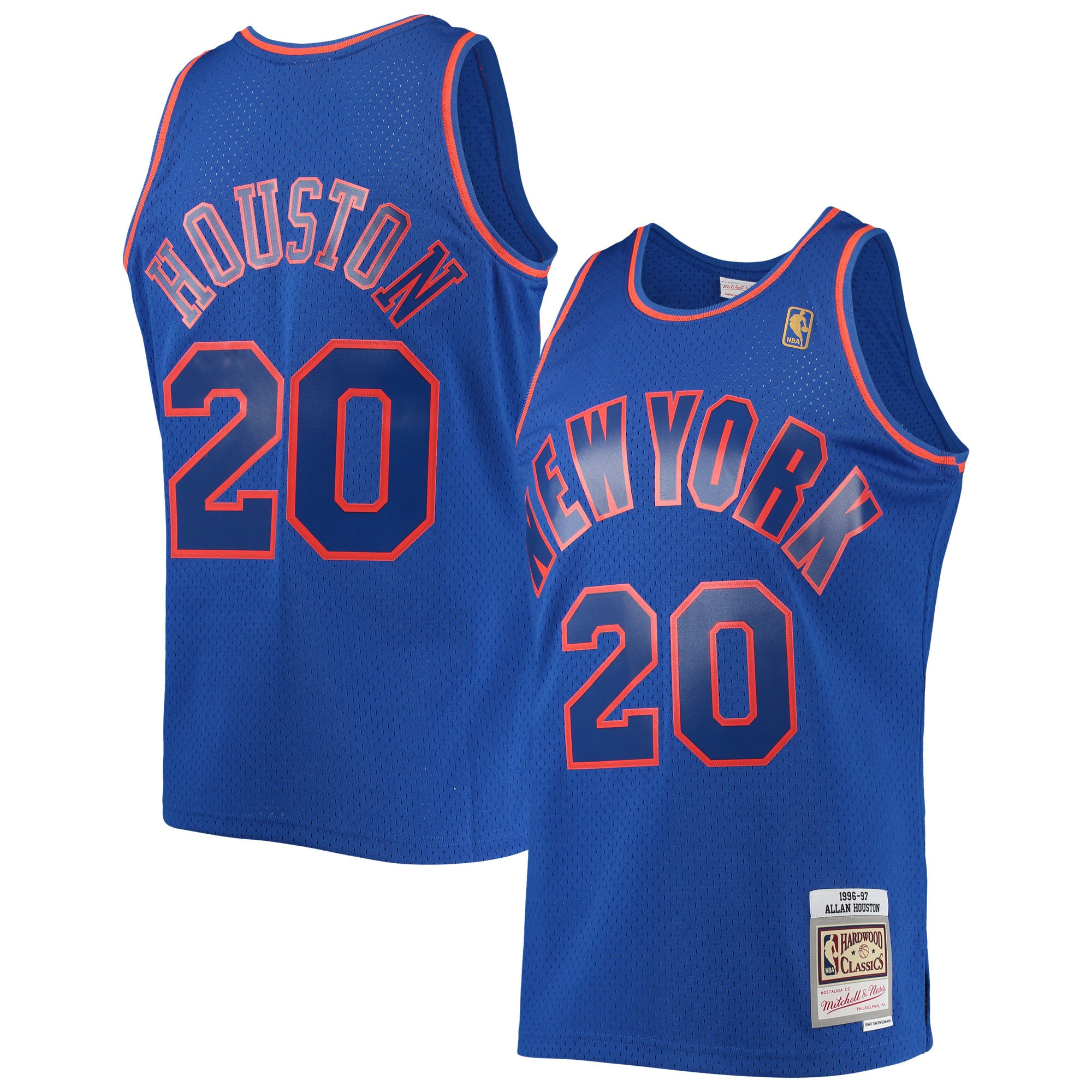 Allan Houston New York Knicks Mitchell & Ness 1996-97 Throwback Dark Swingman Jersey – Blue NBA