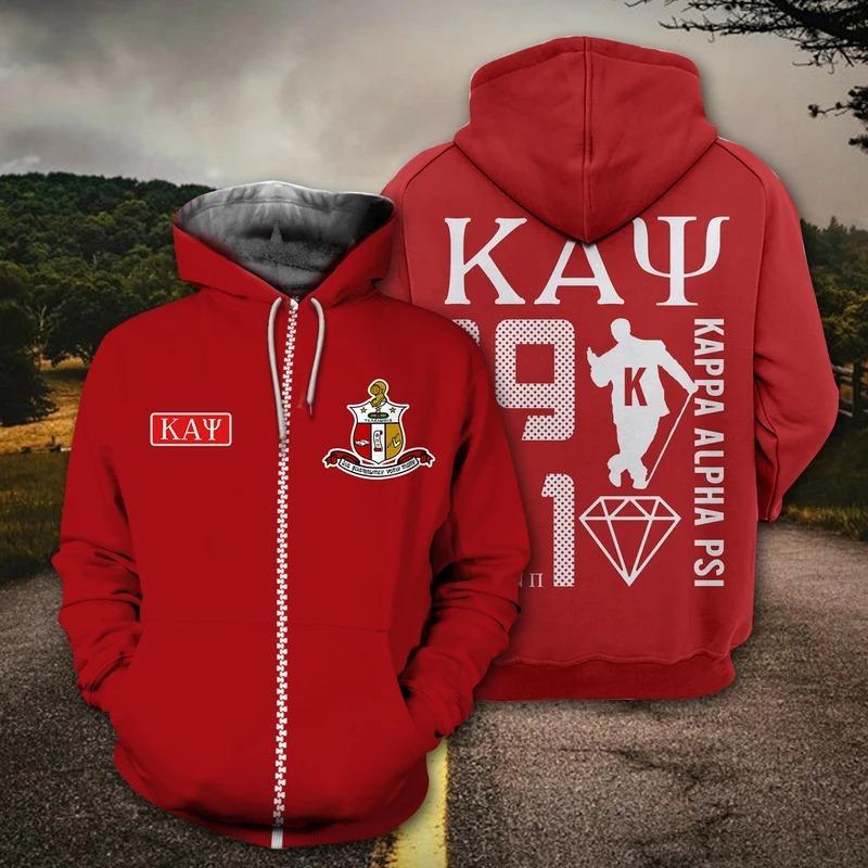 Greek Life Hoodie – Gentlement Kappa Alpha Psi Zip Hoodie