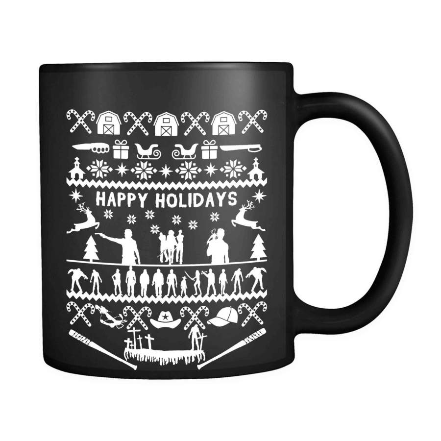 Ugly Christmas Walking Dead Fandom Christmas Fandom Ugly Christmas Zombies Nerd Geek Chic 11oz Mug