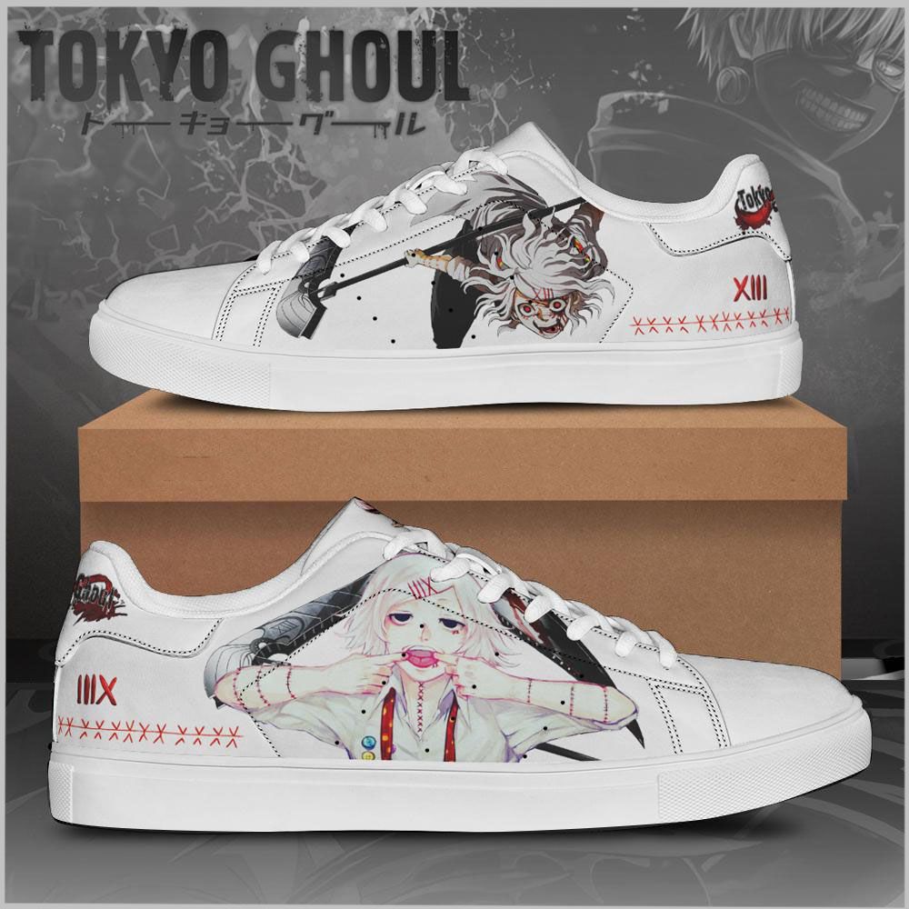 Juuzou Suzuya Tokyo Ghoul Toge Skate Low top Leather Skate Shoes, Tennis Shoes, Fashion Sneakers L98