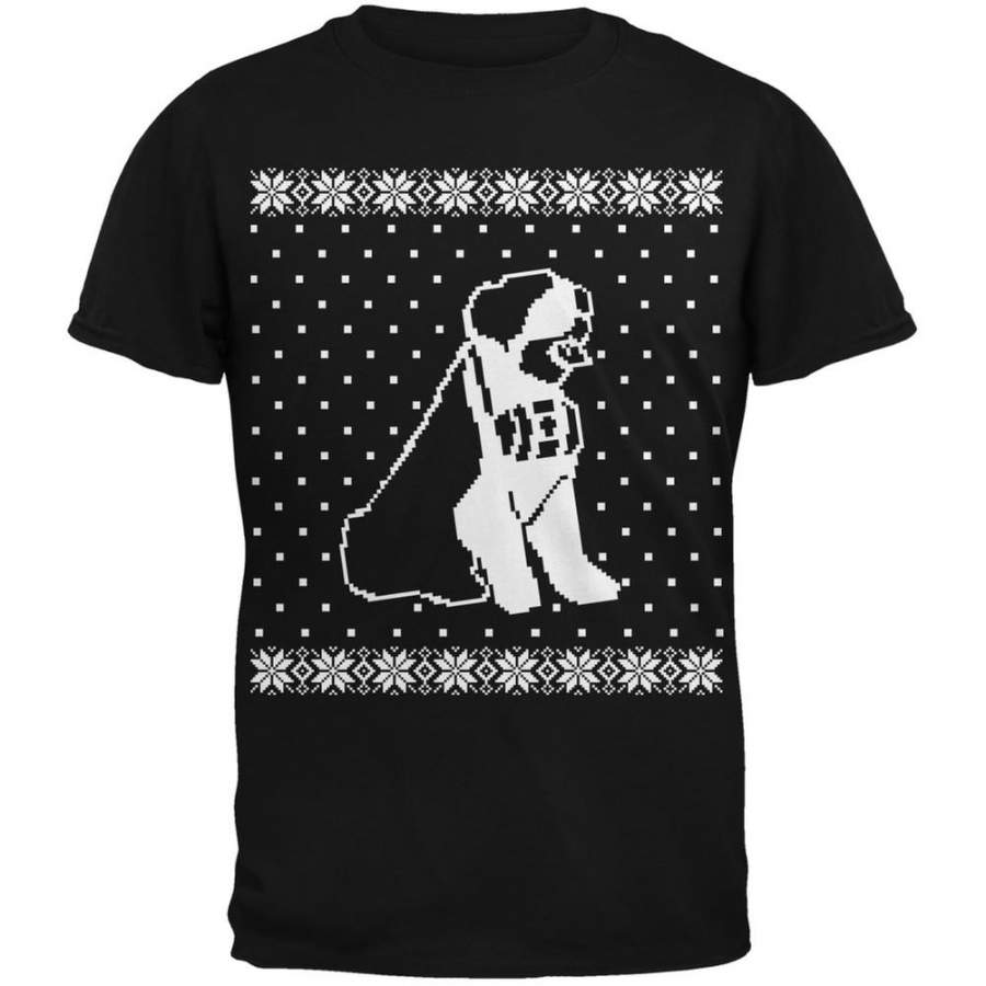 Big Saint Bernard Ugly Christmas Sweater Black Youth T-Shirt