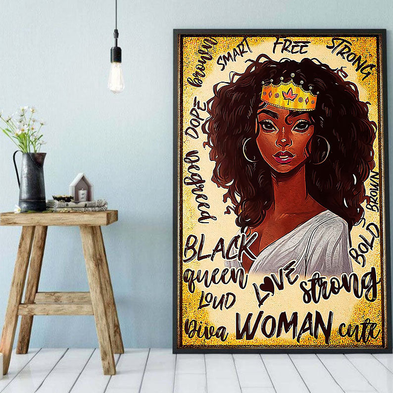 South Africa Custom Canvas Prints Modern African American Poster Print Print Black Woman African Men Glamorous Home Decor Canvas