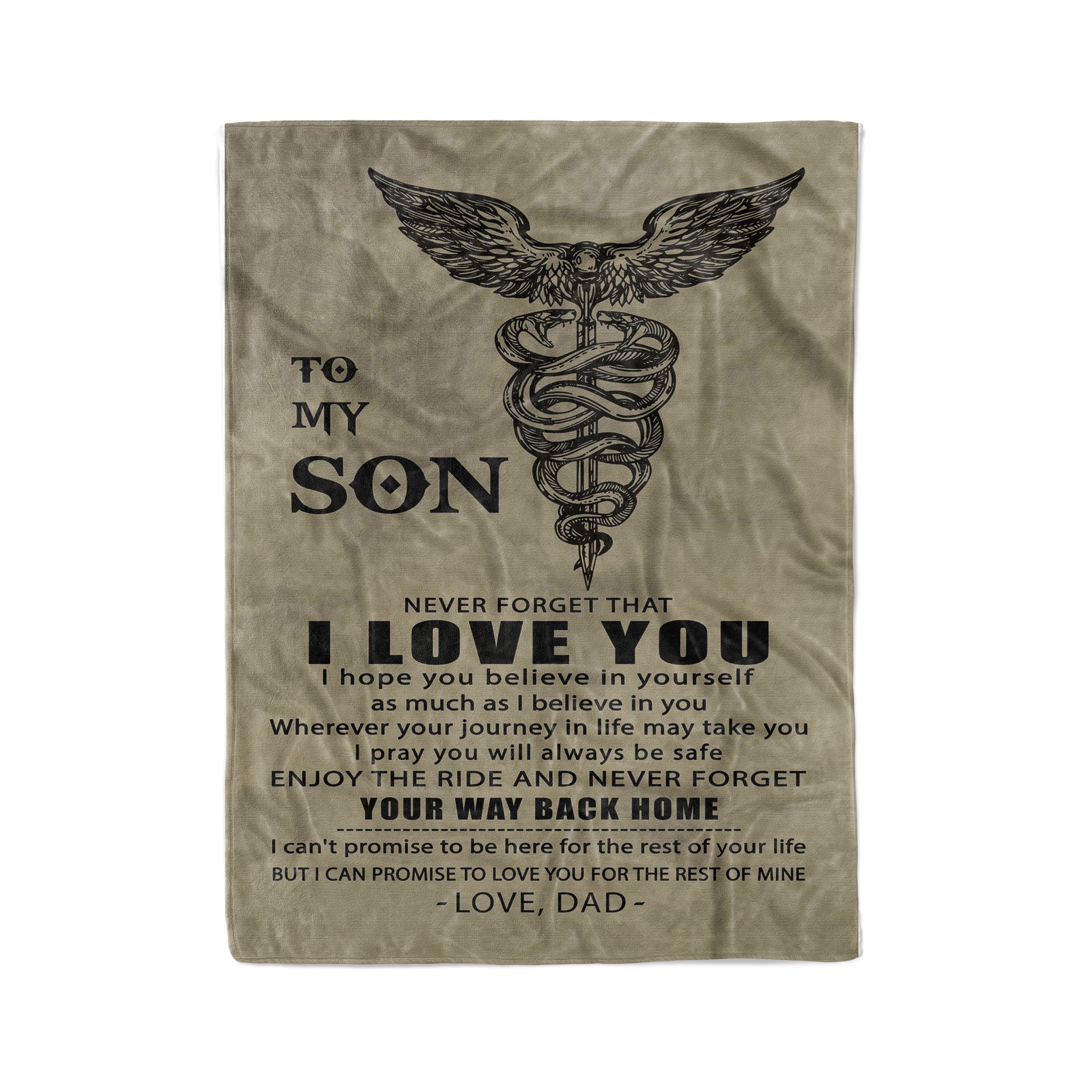 Fleece Doctor Blanket To My Son Never Forget That I Love You