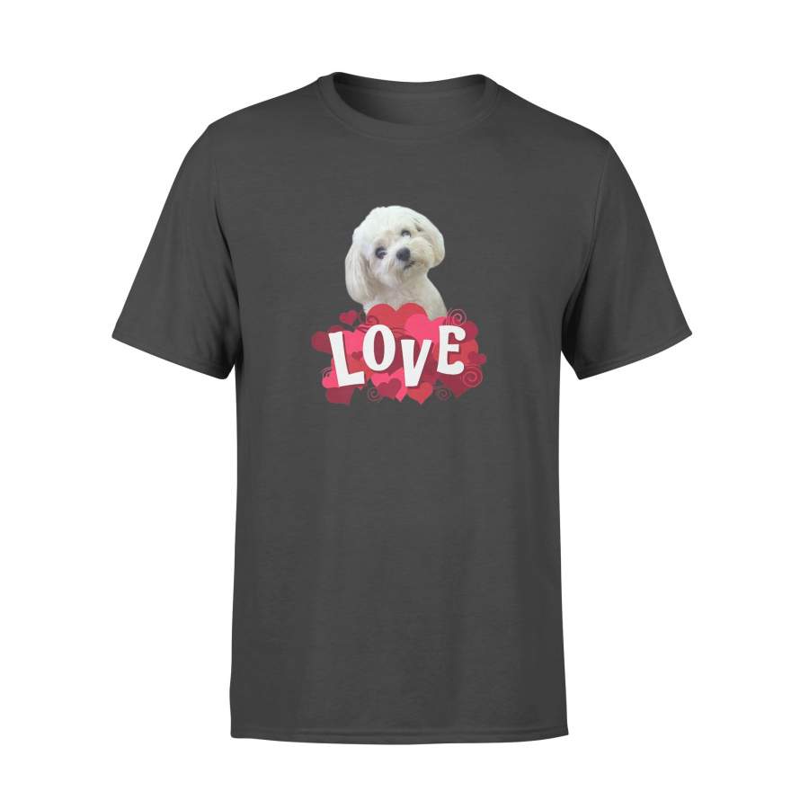 Maltese Dog Lover Puppy Owner Maltipoo Mix Fans Hearts Gift Premium T Shirt – Standard T-shirt