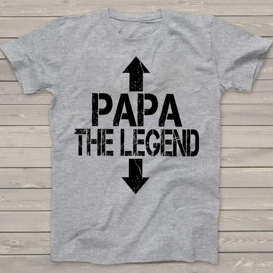 Personalized Papa The Legend Arrow Black Shirt