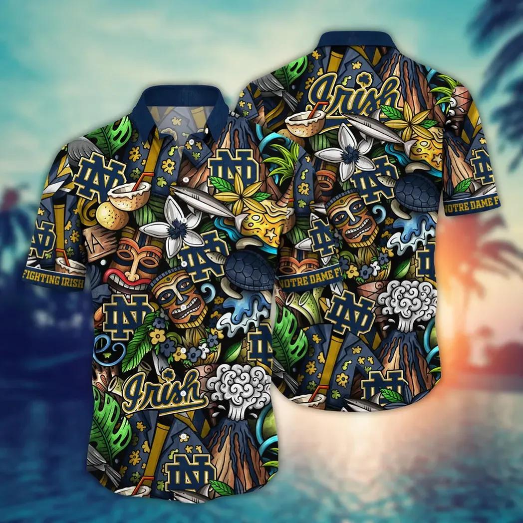 Notre Dame Fighting Irish Ncaa Flower Aloha Hawaiian Shirt 5, Ncaa Hawaiian Shirt