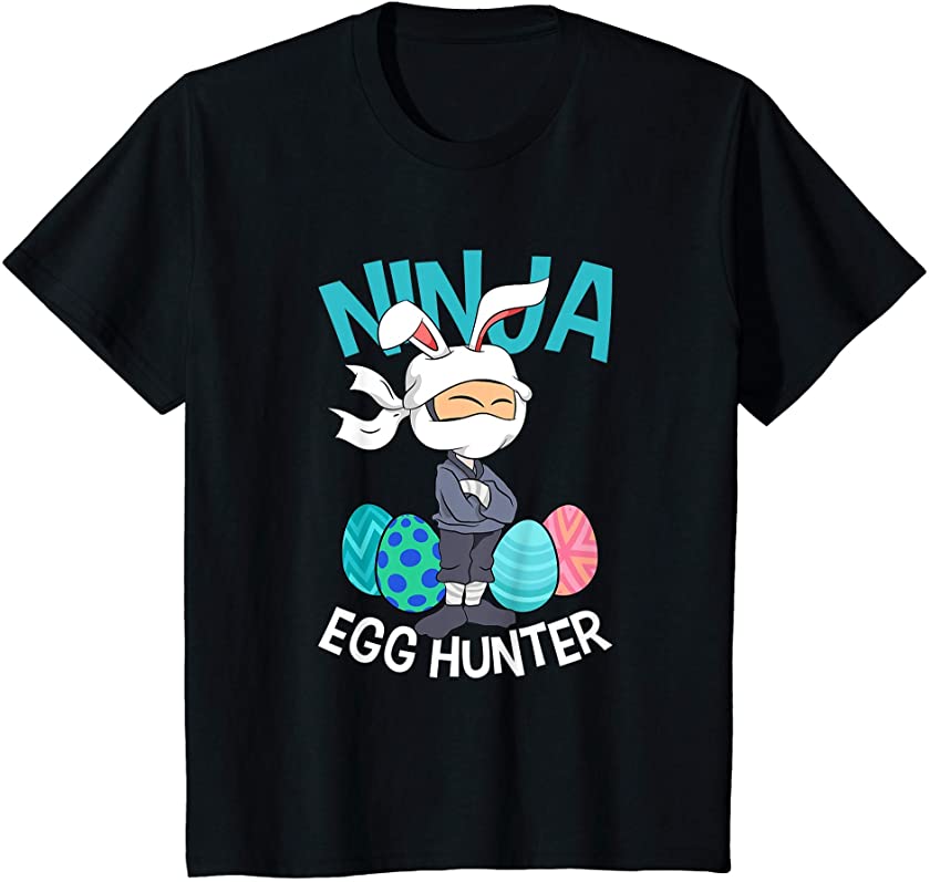 Kids Ninja Egg Hunter Ninja Easter Bunny Cute Toddler Boy T-Shirt