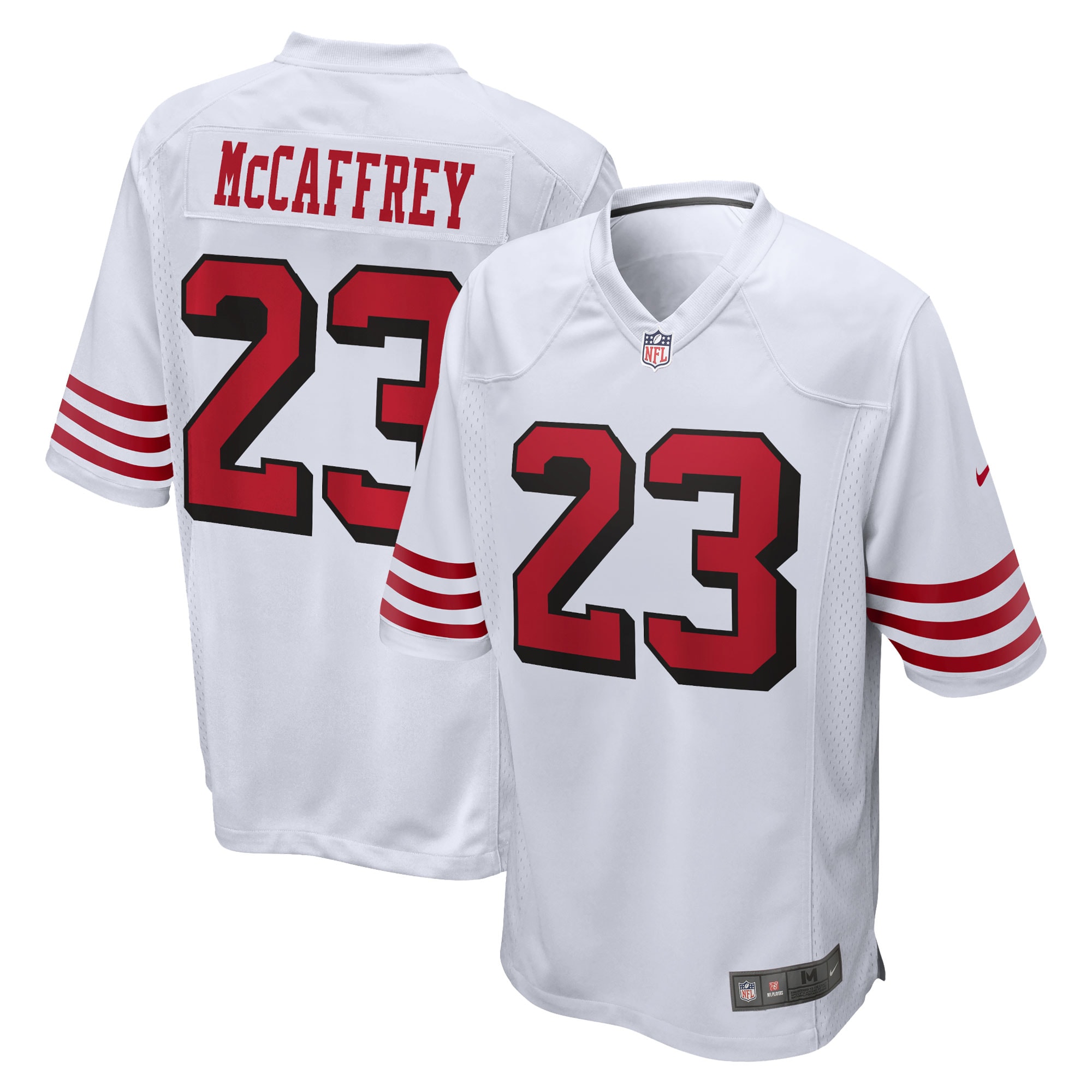 Men’s San Francisco 49ers Christian McCaffrey White Game Jersey