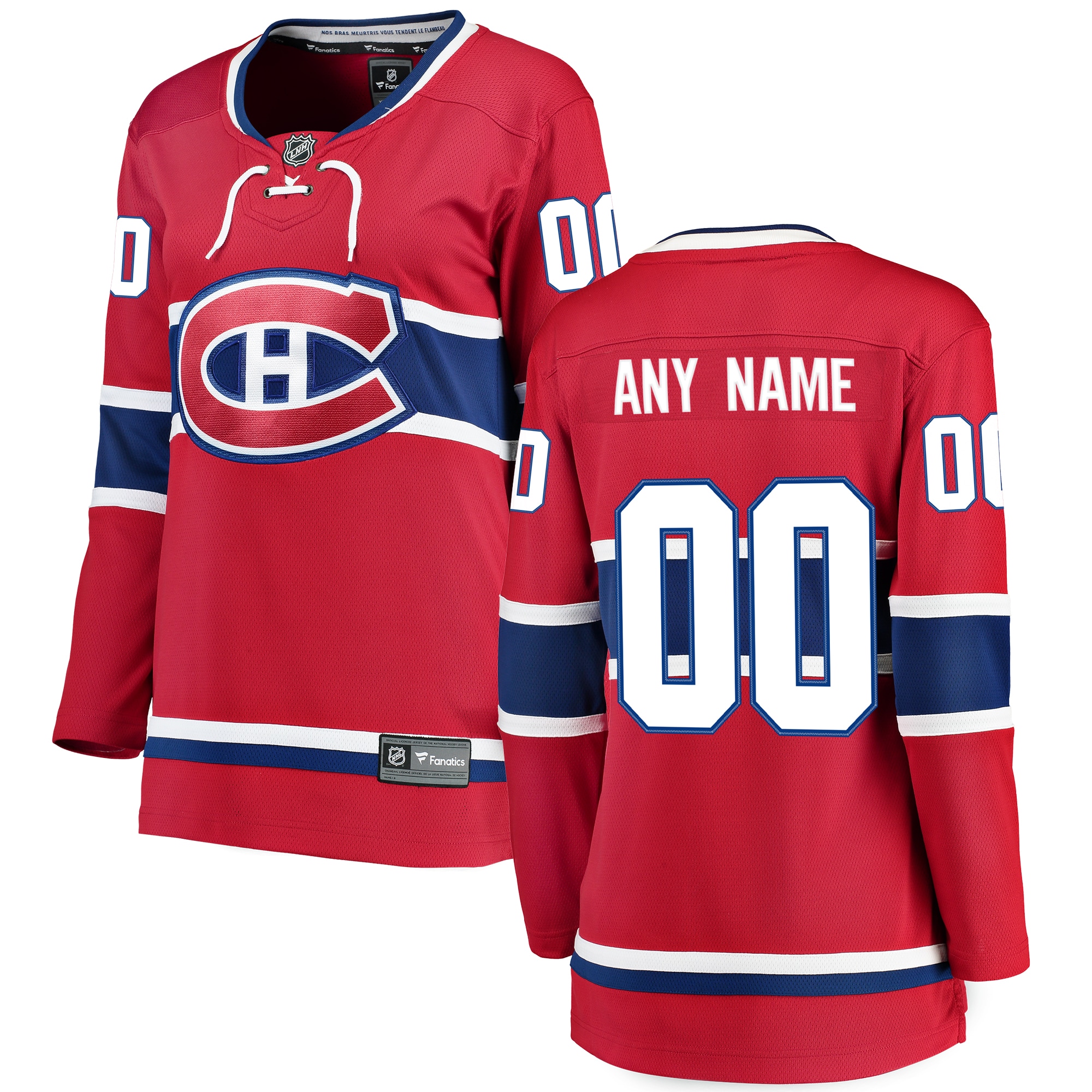 Women's Montreal Canadiens Red Home Breakaway Custom Jersey