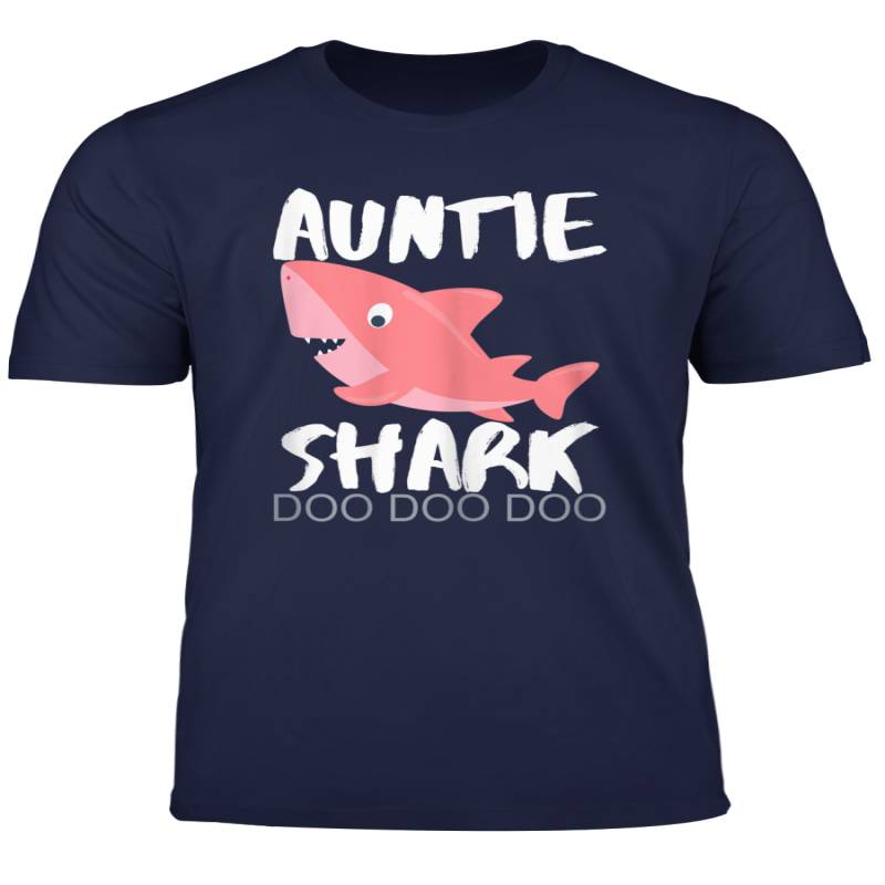 Womens Auntie Shark Shirt Christmas Gift Idea 2019 For Sister Aunt T Shirt