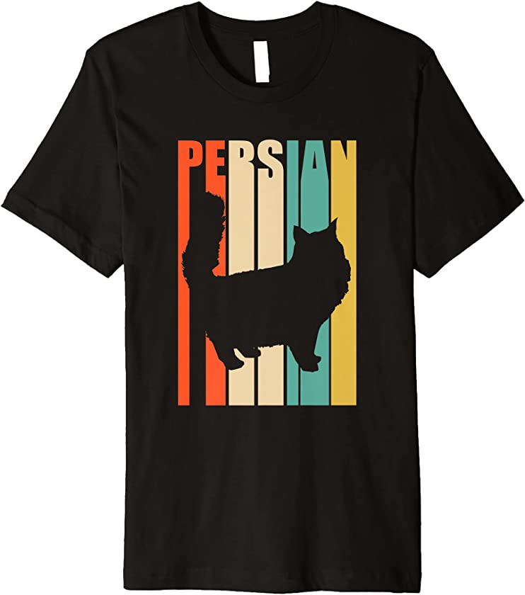 Vintage Persian Cat Retro Feline Kitty Cat Lover Kitten Cat Premium T-Shirt