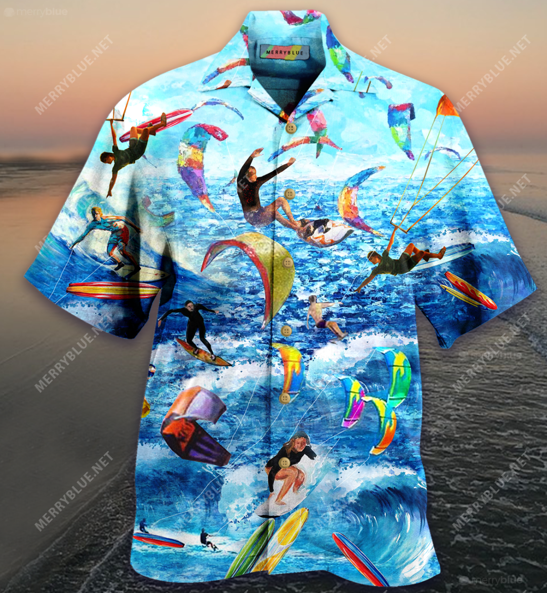 When Nothing Is Going Right, Kitesurf On Left Unisex Hawaiian Shirt