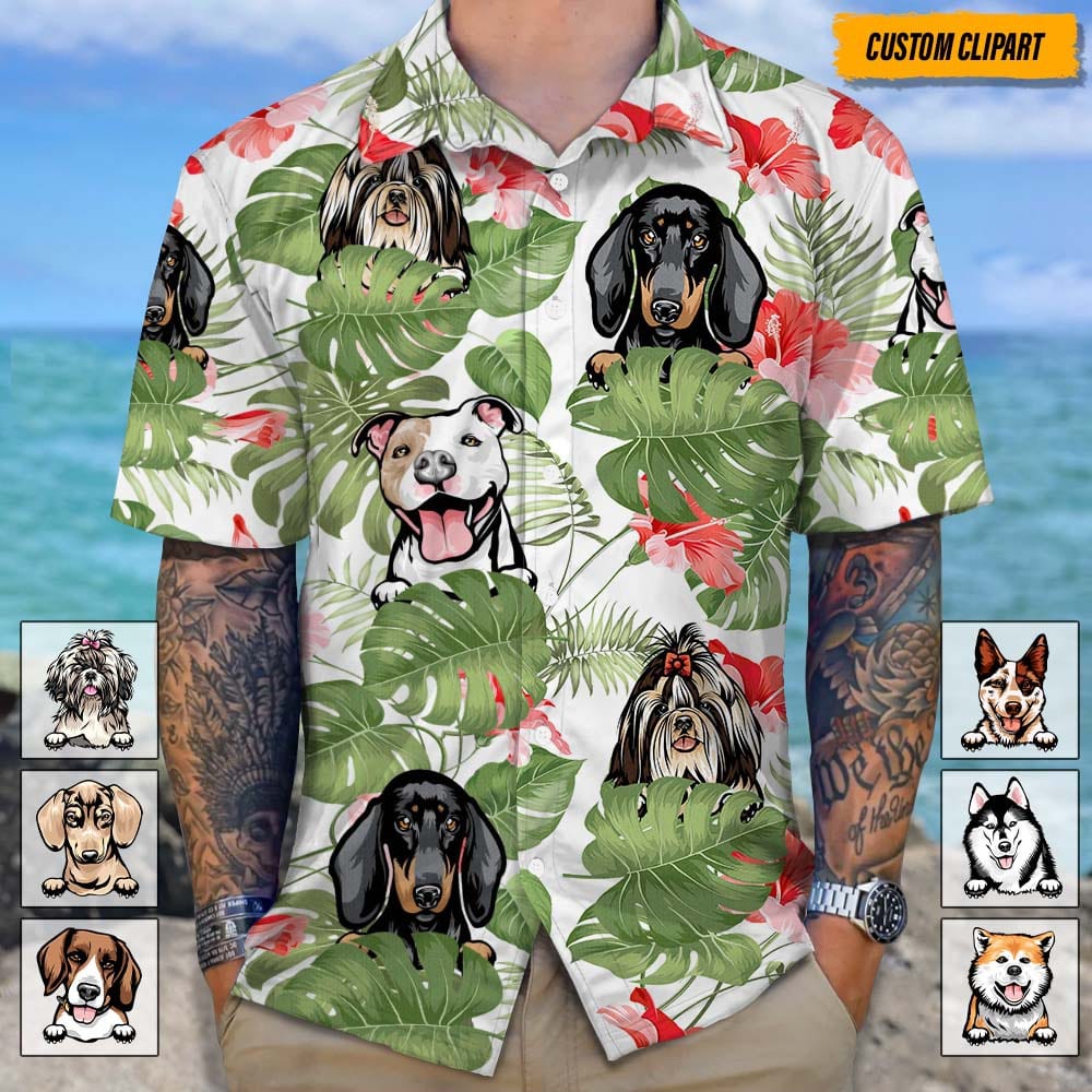 Personalized Dog Clipart Hawaii Shirt Ha5828