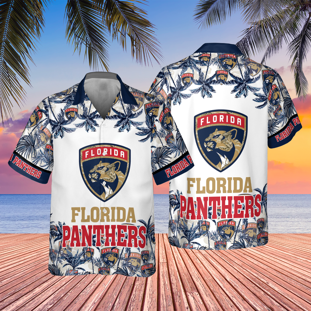 Hawaiian Aop Shirt Inspired By Florida Panthers