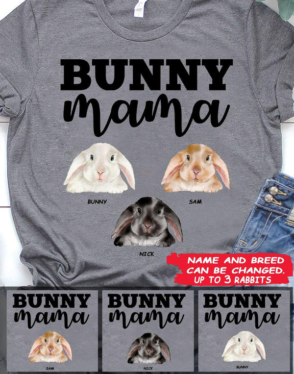 Rabbit Shirt Personalized Name And Color Bunny Mama