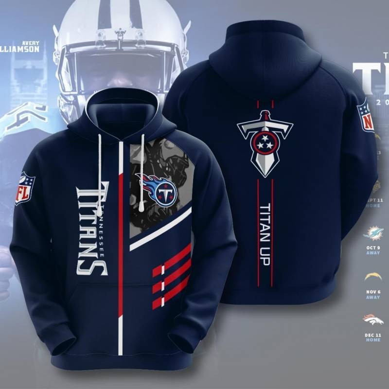 Tennessee Titans Football Titan Up 3D All Over Printed Hoodie