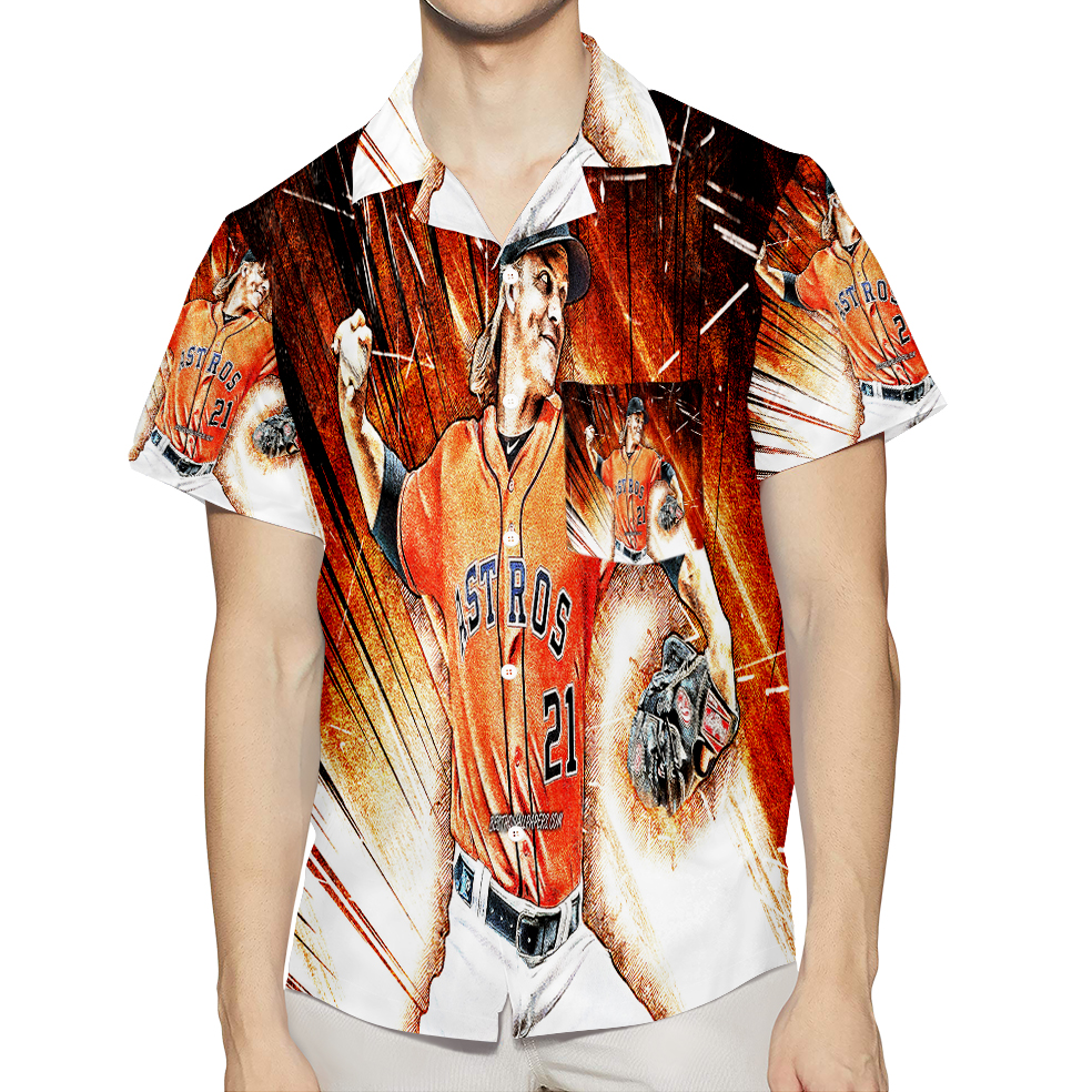 Houston Astros Zack Greinke 3D All Over Print Summer Beach Hawaiian Shirt With Pocket