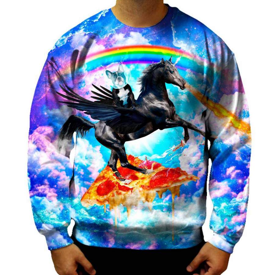 Puppy Riding Pegasus Sweatshirt