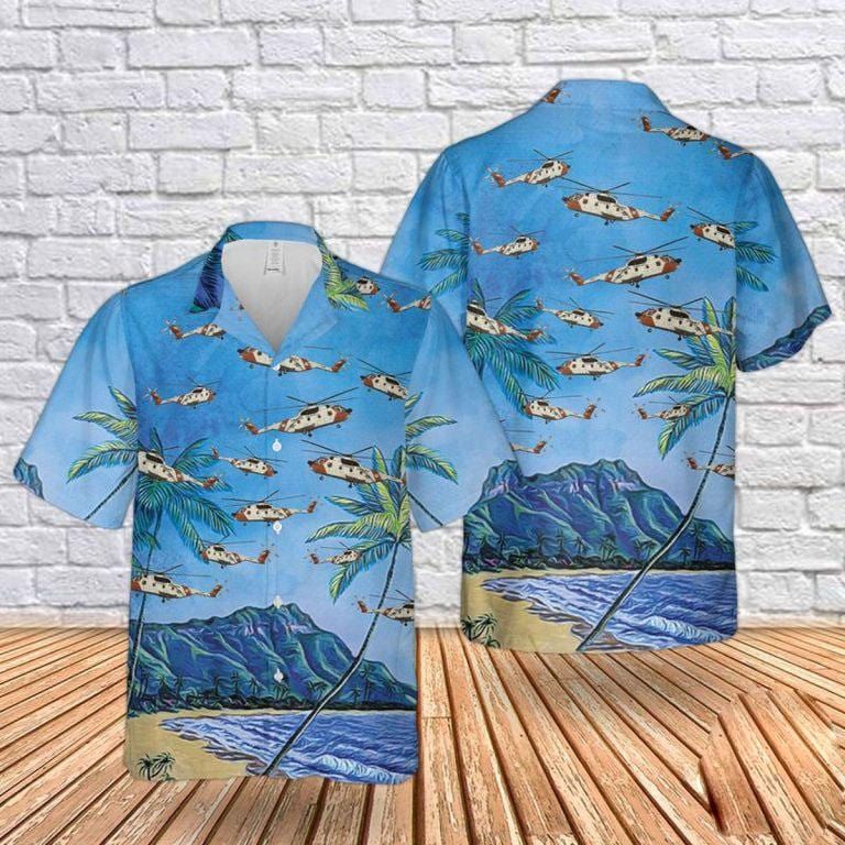 Us Coast Guard H-3 Helicopter Hawaiian Shirts #Dh