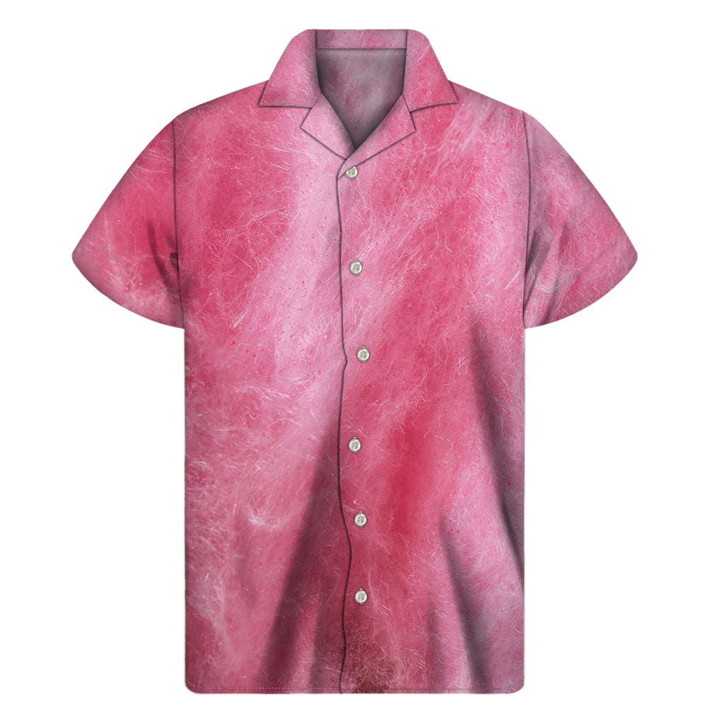 Pink Cotton Candy Print Men’S Short Sleeve Shirt