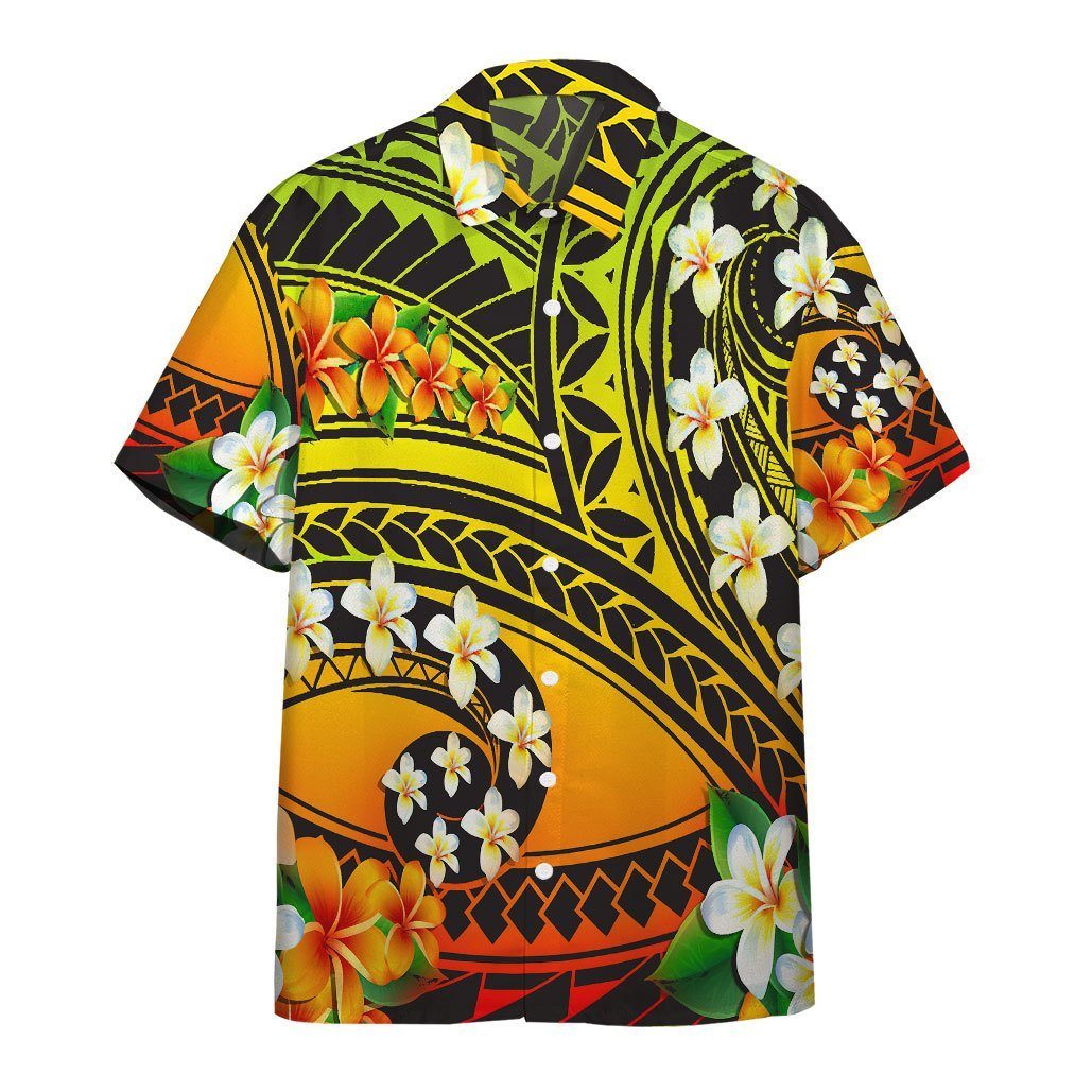 Gearhumans Plumeria Polynesian Hawaiian Shirt Ha74268