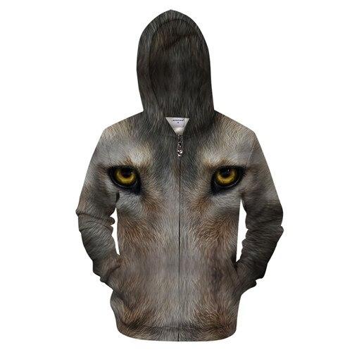 Wolf Stare Zip-up Hoodie