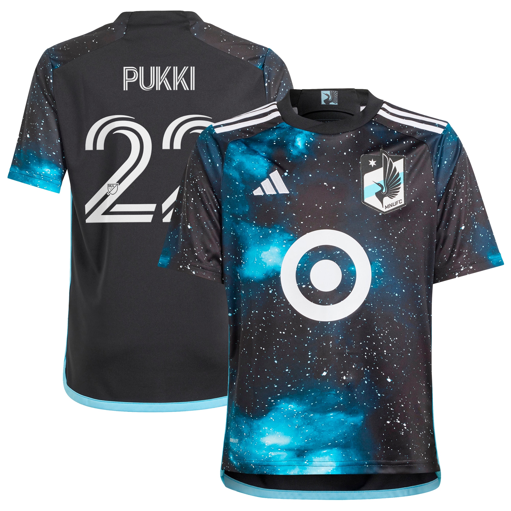 Teemu Pukki Minnesota United FC Youth 2024 Starry Night Replica Player Jersey – Black