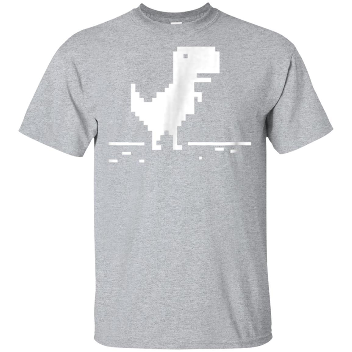 T-Rex T-Shirt Geek Dinosaur Pixel Art No Internet Connection