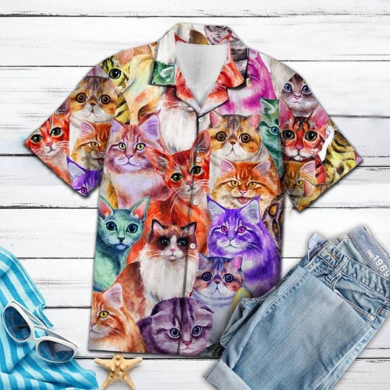 Artsyhomes Cat Color Hawaiian Ha43873