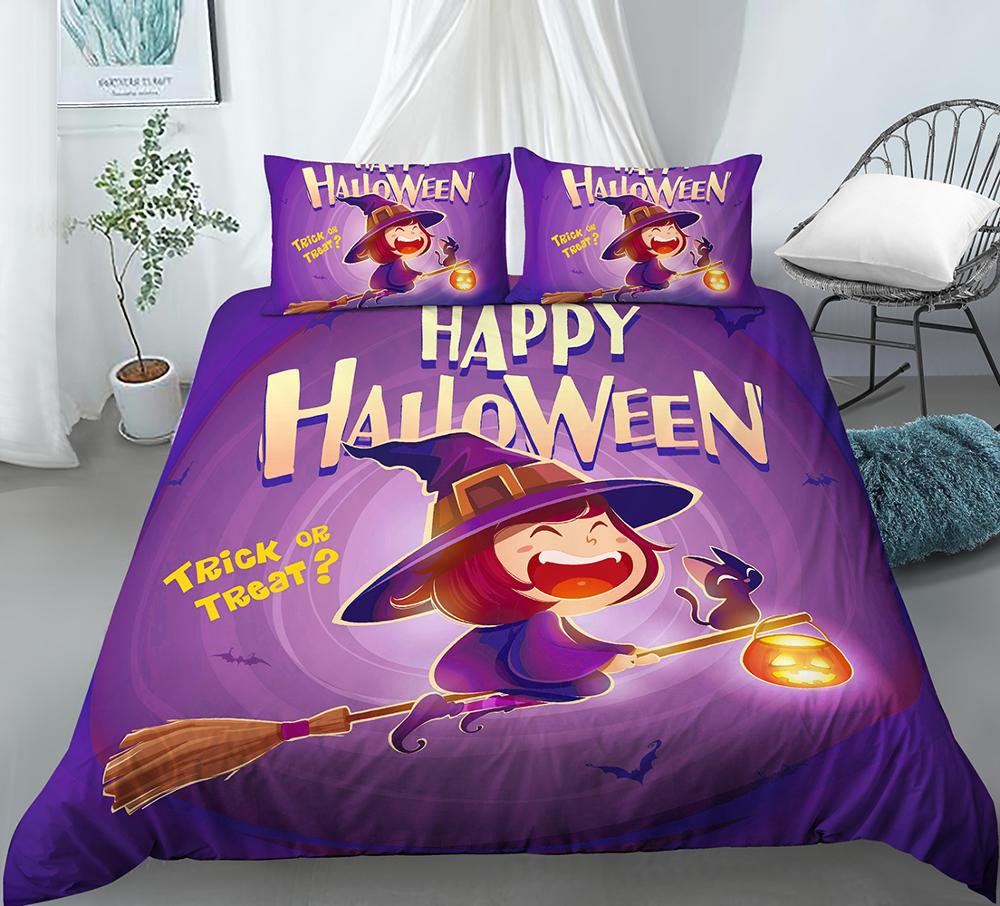 Halloween Bedding Set For Baby Kids Children Crib Duvet Cover Set & Pillowcase Edredones Niños Boys Blanket Cover