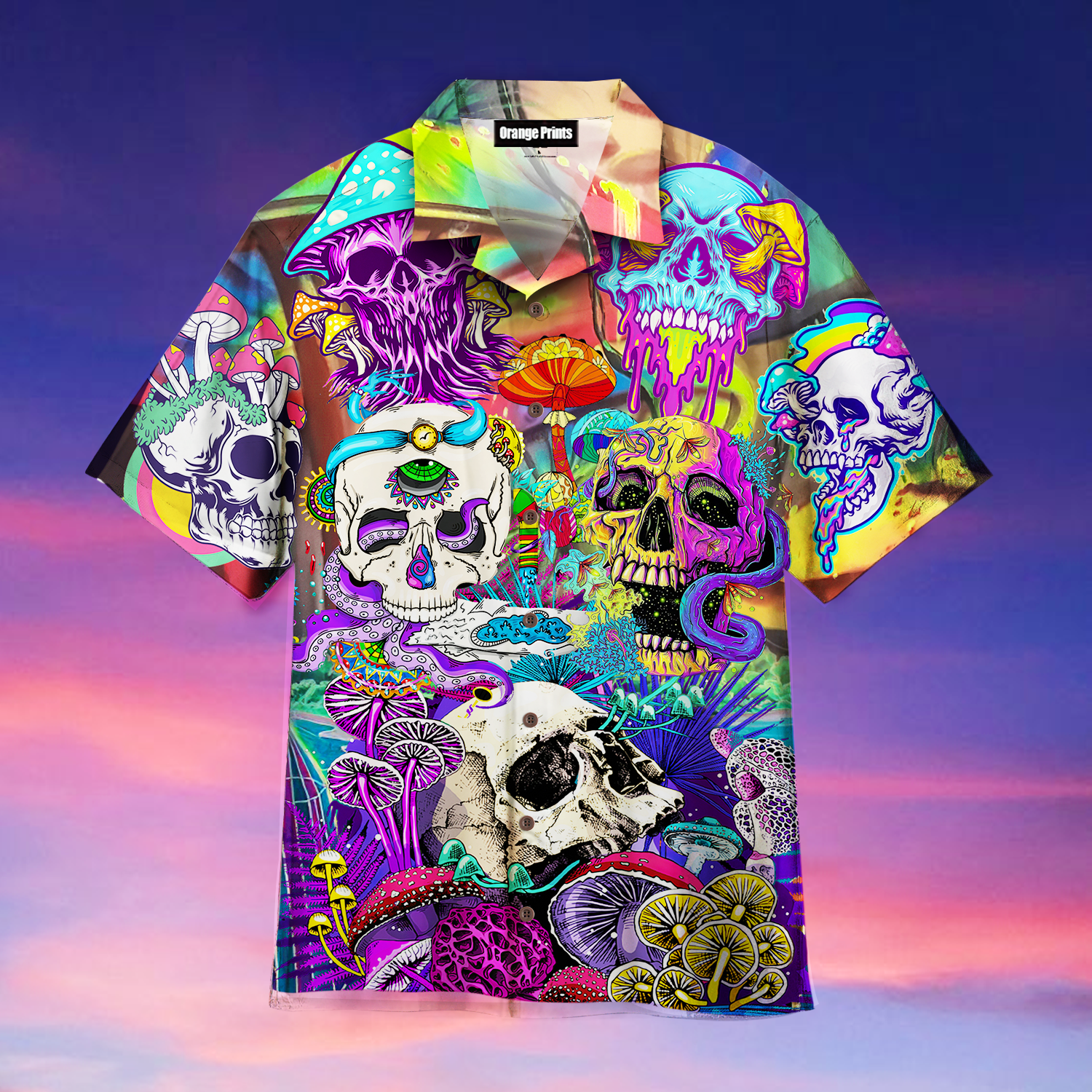 Skull Hippie Multicolor Amazing Hawaii Shirt For Men Women Adult Ha21338