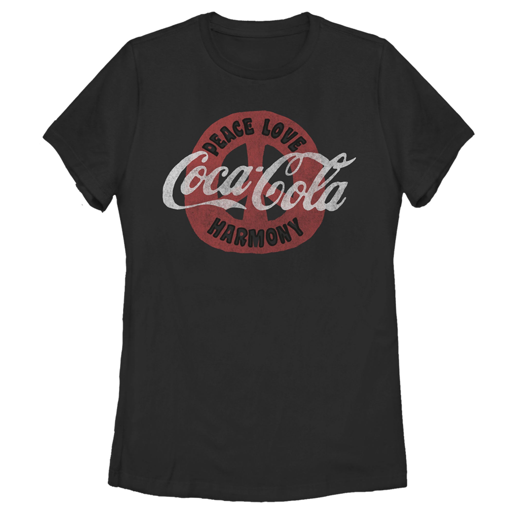 Coca Cola Women’S Unity Peace Love Harmony  T-Shirt