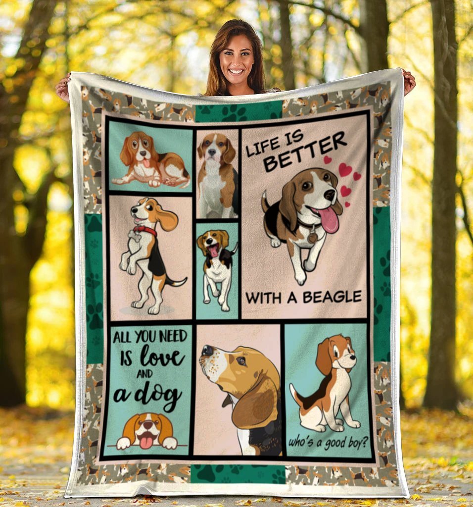 A Beagle Dog, Dog Fleece Blanket