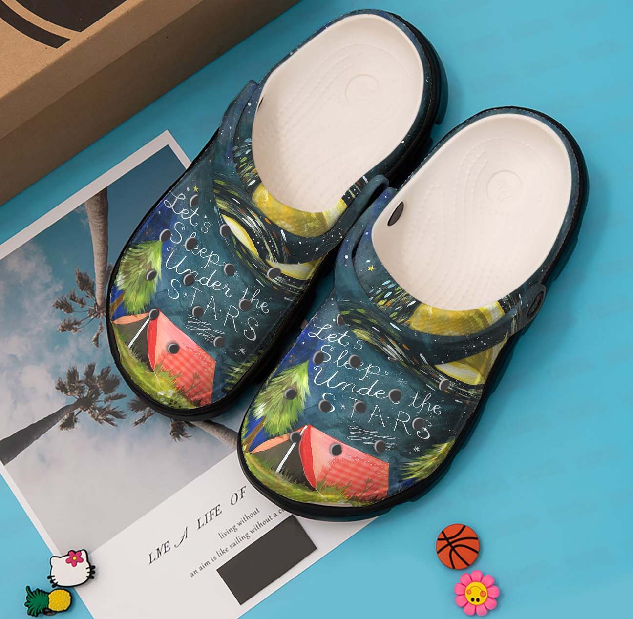 Camping Personalized Clog, Custom Name, Text, Color, Number Fashion Style For Women, Men, Kid, Print 3D Let’S Sleep Under The Stars