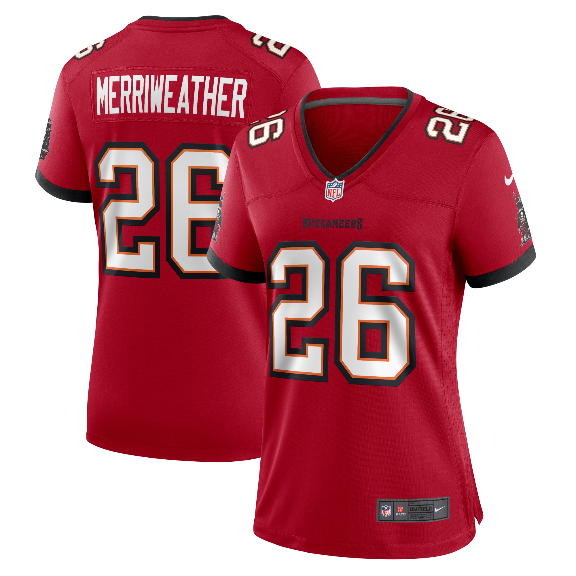 Kaevon Merriweather Tampa Bay Buccaneers Women's Game Jersey – Red