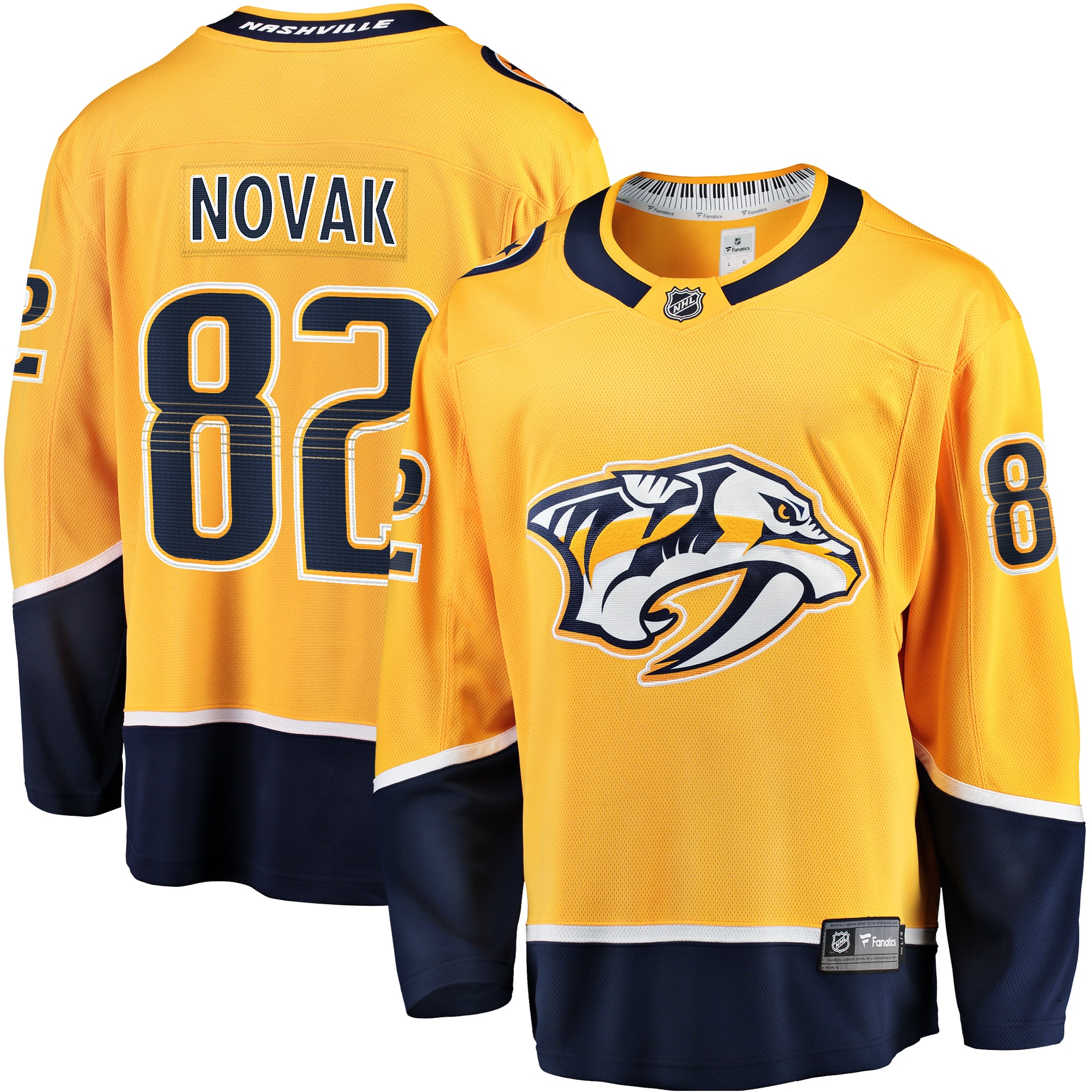 Tommy Novak Nashville Predators Branded Home Breakaway Jersey – Gold