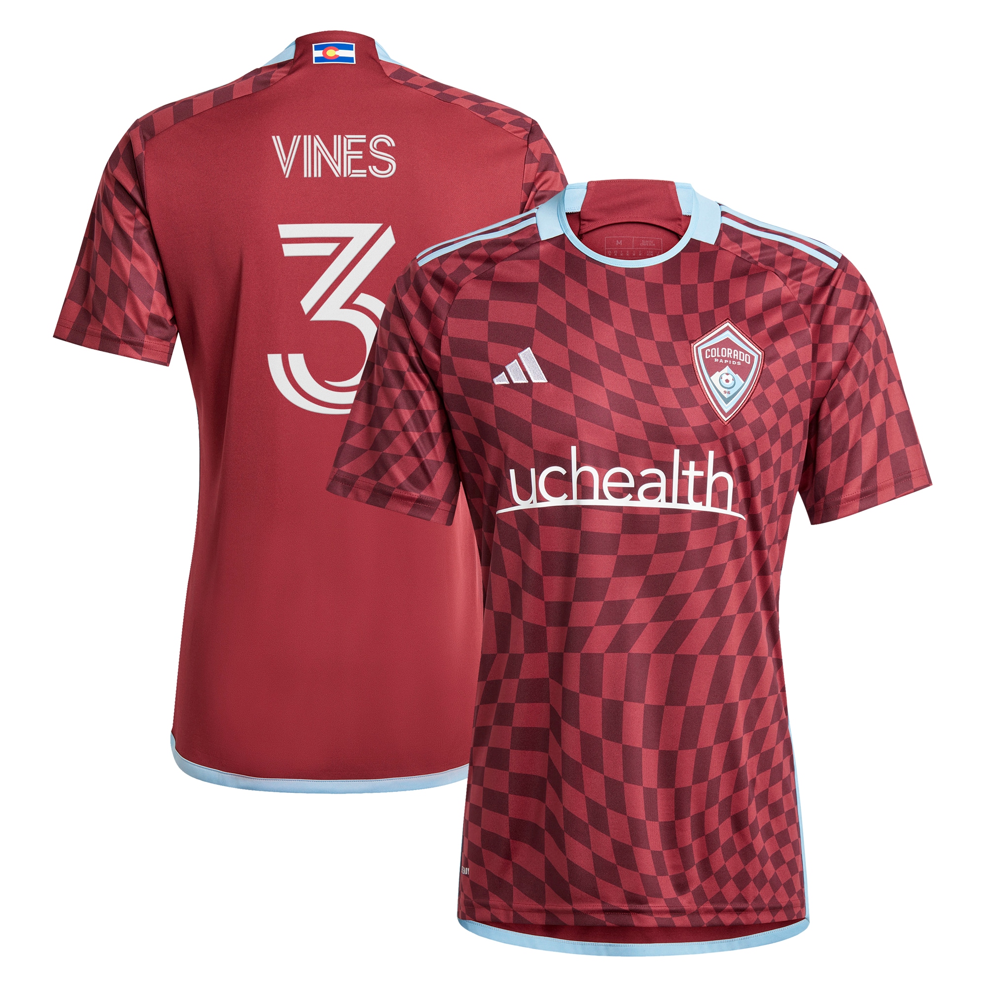 Sam Vines Colorado Rapids 2024 One Flag Kit Replica Player Jersey – Burgundy